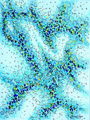 Dots in Blue 1 von Friedhard Meyer, Malerei kaufen auf Singulart