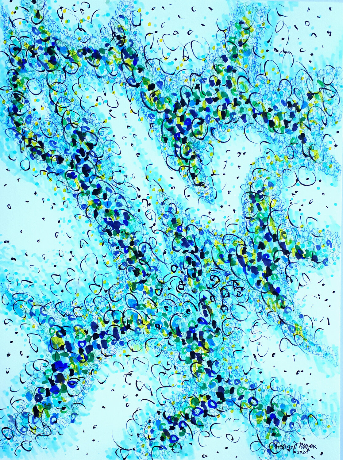Dots in Blue 1 Friedhard Meyer