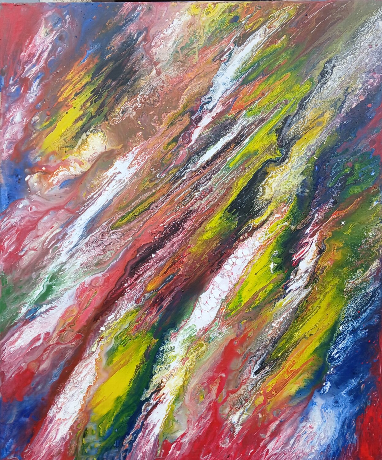 Verfließung 1 Friedhard Meyer Original painting for sale