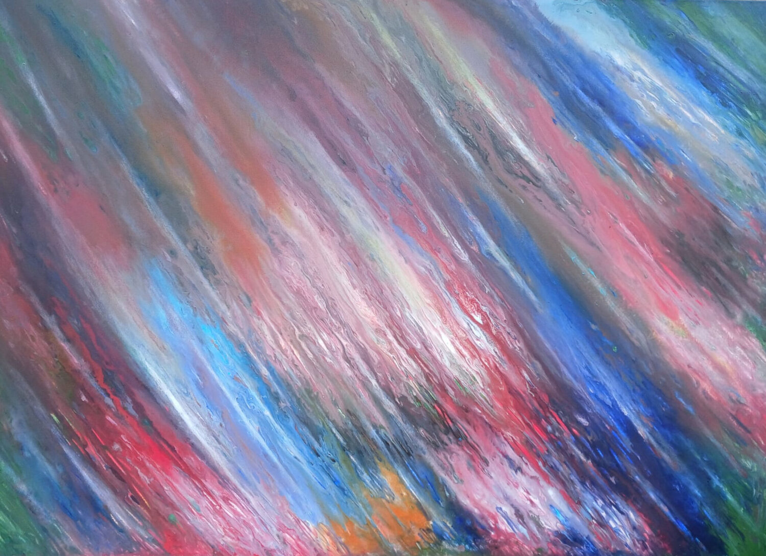 Lichtstreifen Friedhard Meyer Original painting for sale