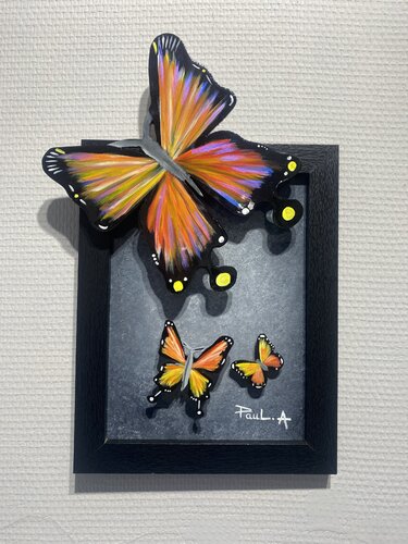 Papillons d'or van PAUL Alain, Schilderij te koop op Singulart