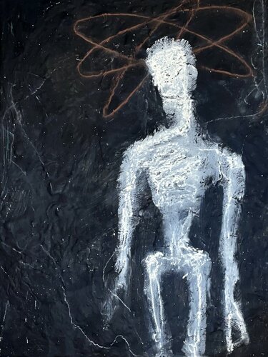 i choke on your image while you soak in my light by Alessa Kapp, Painting for Sale on Singulart
