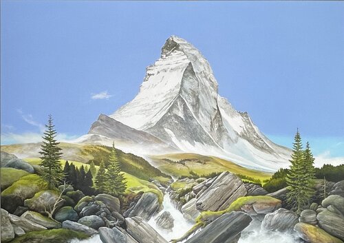 Matterhorn van Carl Röhrig, Schilderij te koop op Singulart