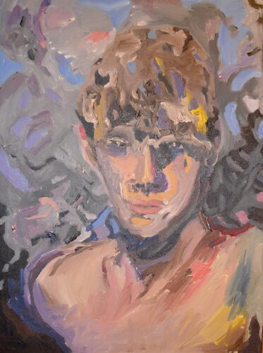 junger Mann_Acryl auf Leinwand_60x45 cm_2015 von johannes lehner, Malerei kaufen auf Singulart