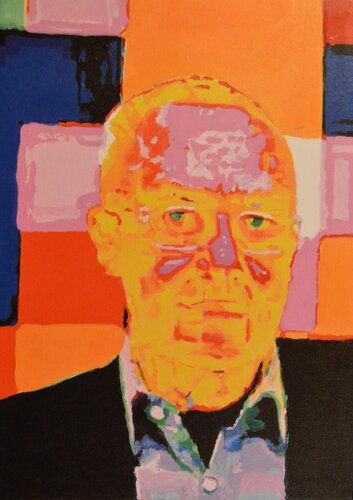 Gerhard Richter_acryl auf leinwand_55x45 cm_2014 van johannes lehner, Schilderij te koop op Singulart