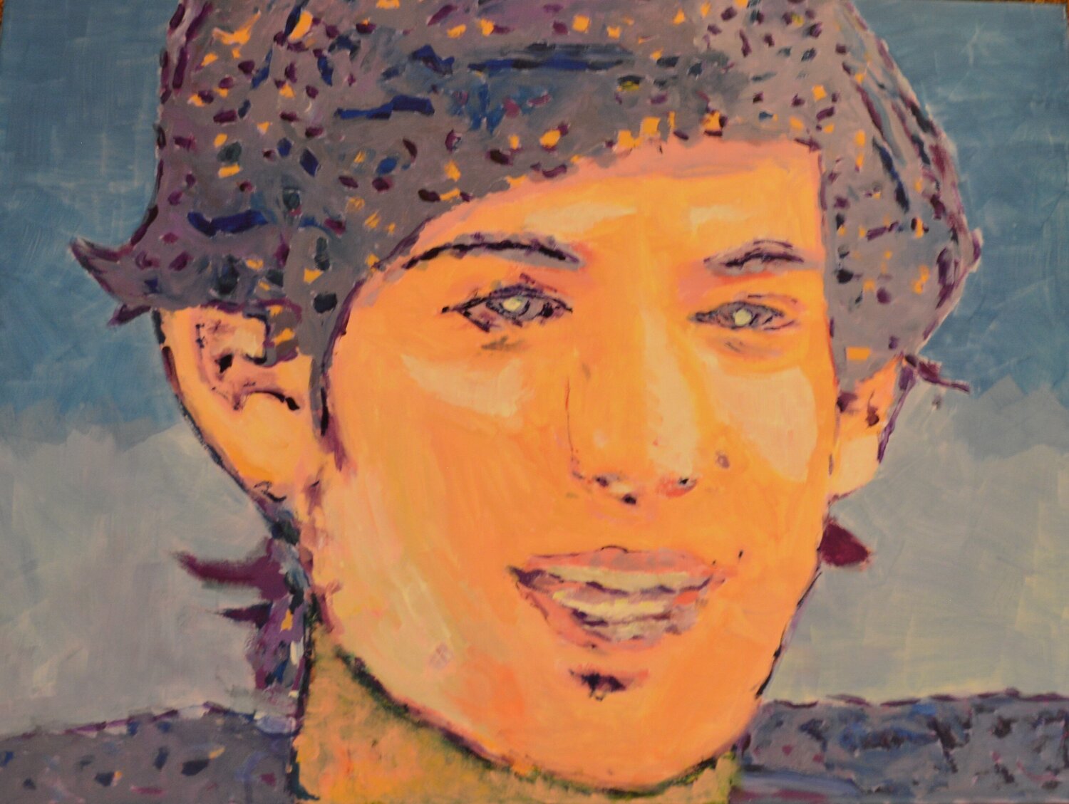 Whistleblower, Acryl auf Leinwand, 2020, 60x80,5cm johannes lehner Originalgemälde zu verkaufen