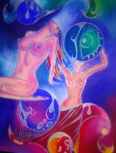 Auferstehung der Göttinnen di Sylvia Lessig, Pittura in vendita su Singulart