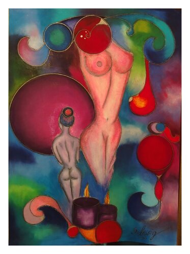 Planet Venus/ Frau von Sylvia Lessig, Malerei kaufen auf Singulart