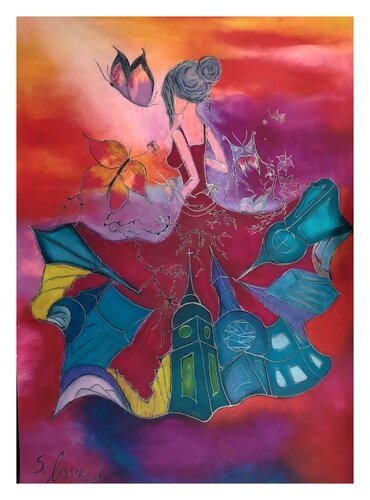 Frühlings City feeling von Sylvia Lessig, Malerei kaufen auf Singulart