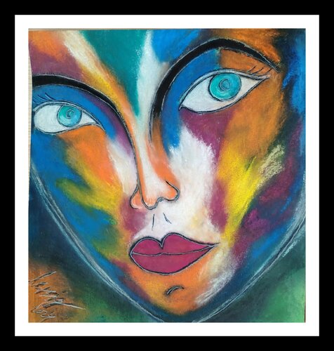 Blauer Avatar de Sylvia Lessig, Pintura a la venta en Singulart