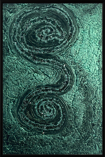 Emerald Vortex ( Glaskunst ) di Carolin Zibulka, Altri media in vendita su Singulart