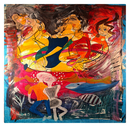 Abgetaucht van Carola Weber, Schilderij te koop op Singulart