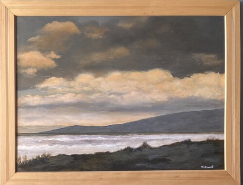 Coucher de soleil sur le cap corse où la faible luminosité était saisissante van Mariecric Dumont, Schilderij te koop op Singulart