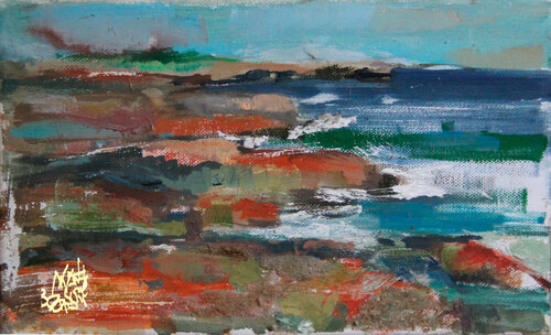 Peniscola coast von Natalia Basil, Malerei kaufen auf Singulart