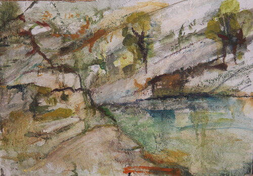 Mountain river van Natalia Basil, Schilderij te koop op Singulart