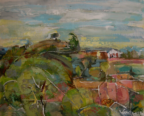 Garbi's mountain, Valncia, Spain par Natalia Basil, Peinture en vente sur Singulart