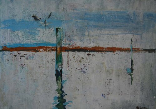 Albufera_bird. Valencia, Spain van Natalia Basil, Schilderij te koop op Singulart