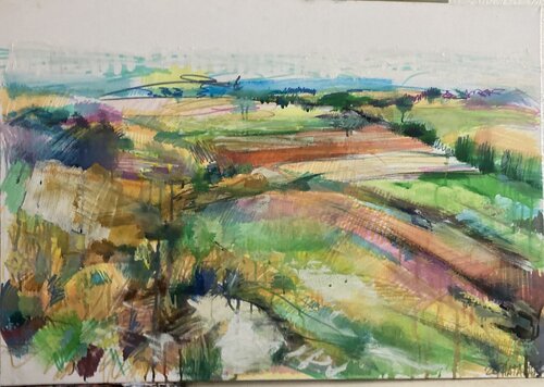 Mystical landscape von Natalia Basil, Malerei kaufen auf Singulart