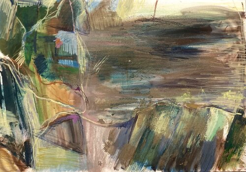 Landscape from above by Natalia Vasil, Painting for Sale on Singulart