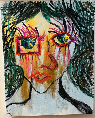 les yeux du monde van Tsia Tskhovrebashvili, Schilderij te koop op Singulart