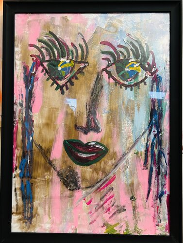Woman from another world di Tsia Tskhovrebashvili, Pittura in vendita su Singulart