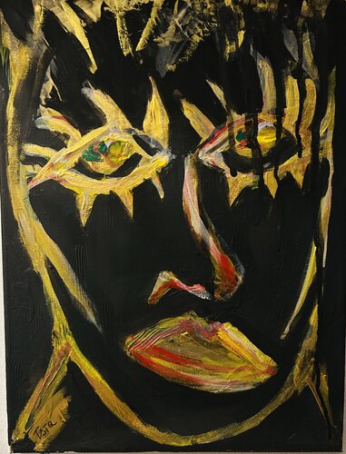 Fire Under Skin de Tsia Tskhovrebashvili, Pintura a la venta en Singulart