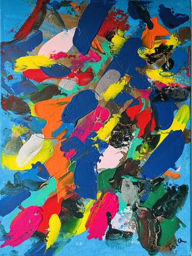 Pensée pluvieuse di Tsia Tskhovrebashvili, Pittura in vendita su Singulart