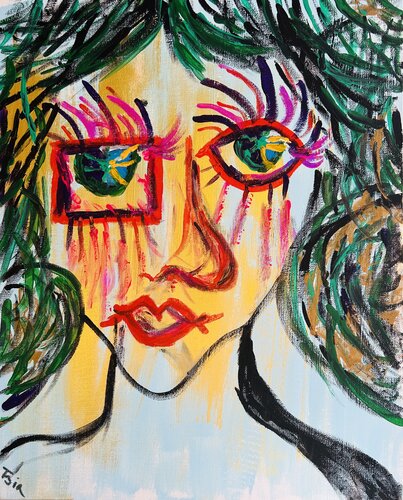 Les Yeux du Monde – A Mirror of the Soul de Tsia Tskhovrebashvili, Pintura a la venta en Singulart