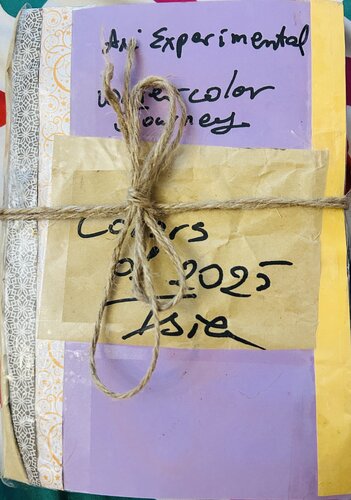 An experimental watercolor Journey- Colors of 2025 (book) by Tsia Tskhovrebashvili, Painting for Sale on Singulart