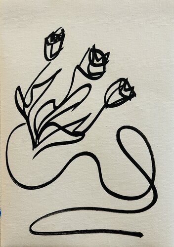 Line Art 05X di Tsia Tskhovrebashvili, Pittura in vendita su Singulart