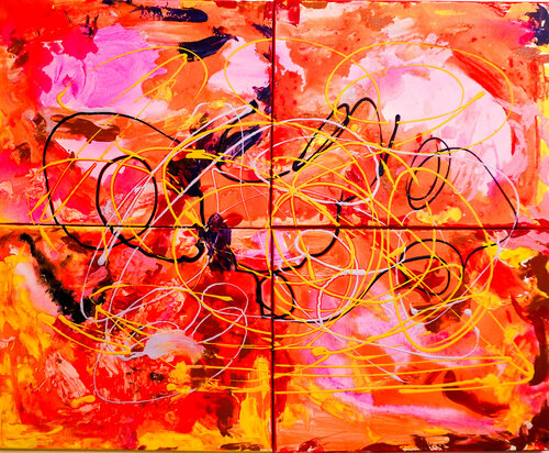 And the Sun Rose van Tsia Tskhovrebashvili, Schilderij te koop op Singulart