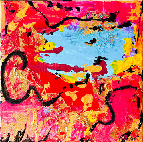 Golden Edelweiss de Tsia Tskhovrebashvili, Pintura a la venta en Singulart