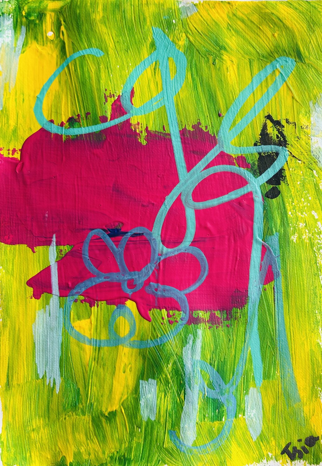 Neon Emotions IV Tsia Tskhovrebashvili Dipinto originale in vendita
