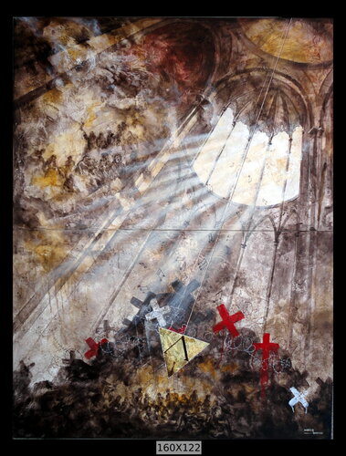 Entre el cielo y la tierra van Xabier Obeso, Schilderij te koop op Singulart