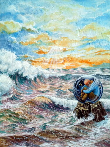 A refugio de la tempestad van Xabier Obeso, Schilderij te koop op Singulart