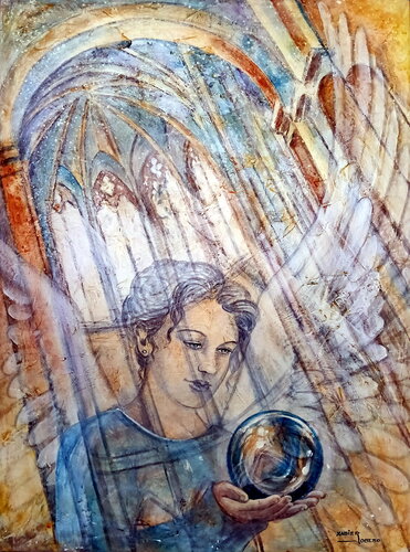 Hacia la luz van Xabier Obeso, Schilderij te koop op Singulart