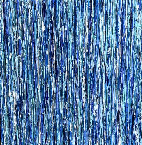 GOOD VIBES BLUE van NATSA’MUSE (Nathalie Michiels), Schilderij te koop op Singulart