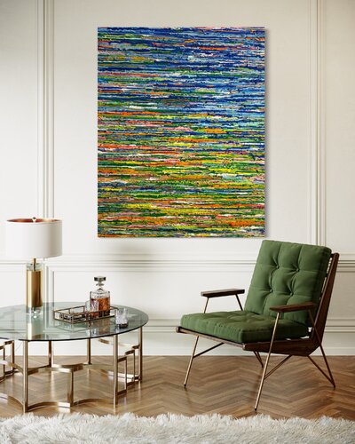 Mélodie colorée de la collection GOOD VIBES van NATSA’MUSE (Nathalie Michiels), Schilderij te koop op Singulart