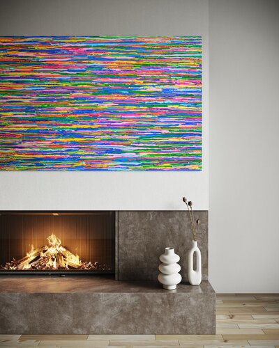 Tourbillonne de Joie 120 x 80 by NATSA’MUSE (Nathalie Michiels), Painting for Sale on Singulart