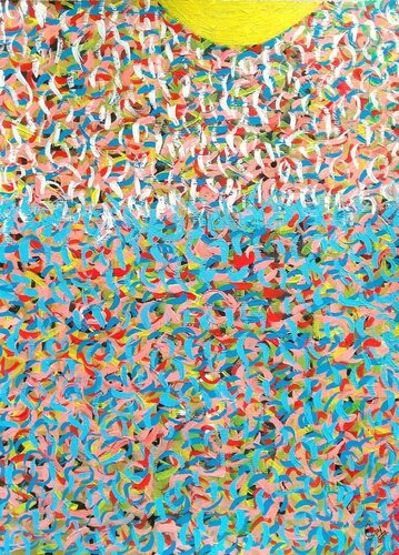 Sunset Abstract di Sajid Hussain, Pittura in vendita su Singulart