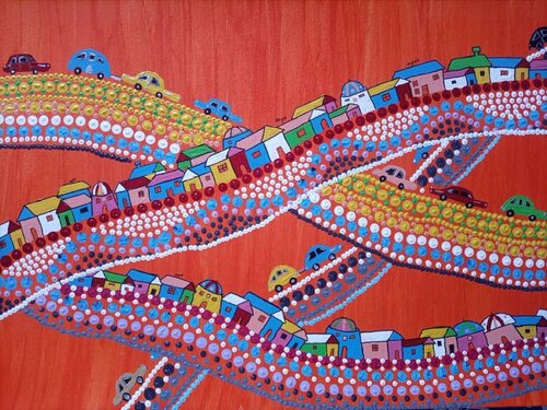 For C and H van Sajid Hussain, Schilderij te koop op Singulart