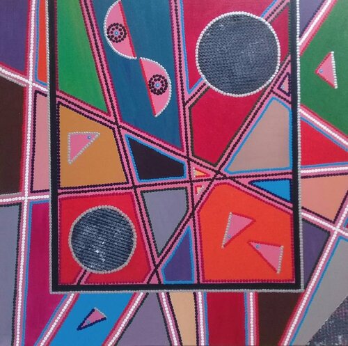 Abstract Colored di Sajid Hussain, Pittura in vendita su Singulart