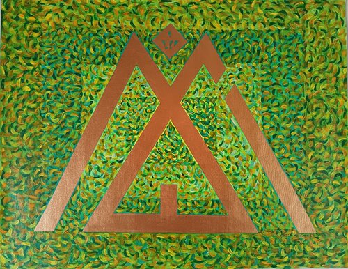 ALLAH GEOMETRIC CALLIGRAPHY by Sajid Hussain, 油畫 for Sale on Singulart