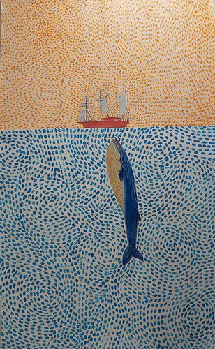 Ship Whale Painting by Sajid Hussain, Painting for Sale on Singulart