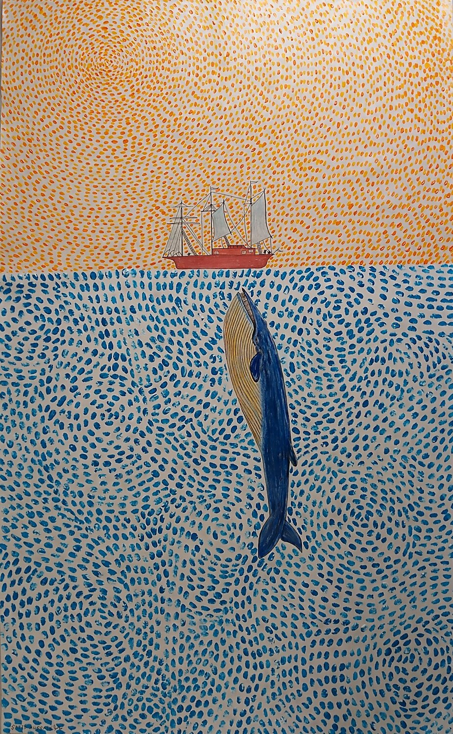 Ship Whale Painting Sajid Hussain