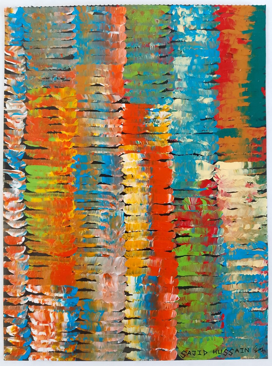 Colour Meditation Acrylic Painting # 2 Sajid Hussain Dipinto originale in vendita