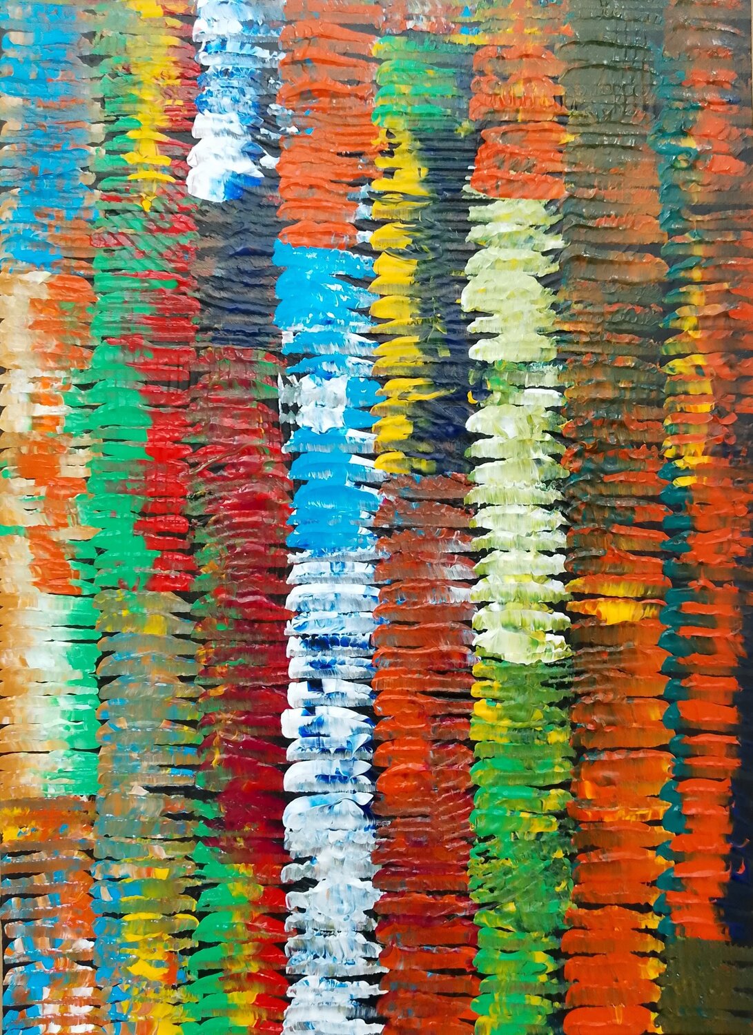 Colour Meditation Acrylic Painting # 4 Sajid Hussain Originalgemälde zu verkaufen