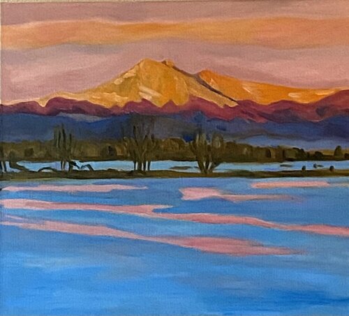 Long's Peak Morning Glow van Monica Carroll, Schilderij te koop op Singulart