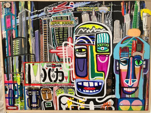 La ultima noche in the urban jungle of Rotterdam di arie munnik, Pittura in vendita su Singulart
