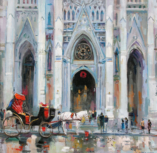 st patricks new yourk von Zhen zhong Duan, Malerei kaufen auf Singulart